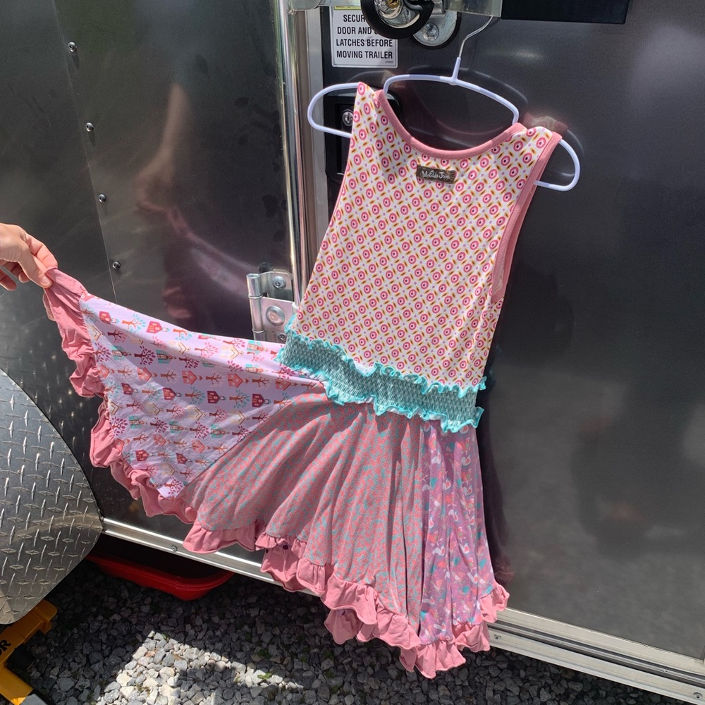 Matilda Jane Pink and White Dress